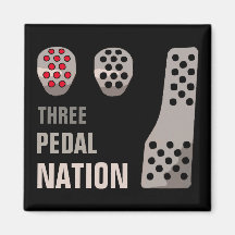THREE PEDAL NATION Magnet