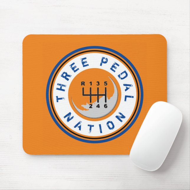 THREE PEDAL NATION MOUSE PAD (With Mouse)