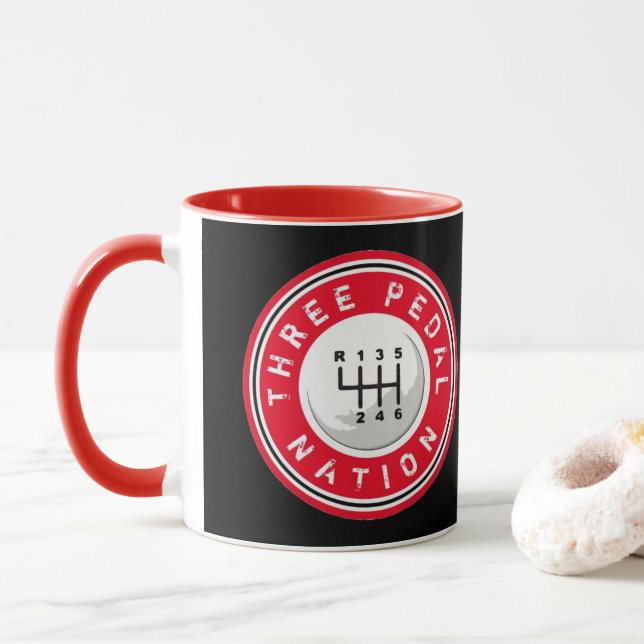 THREE PEDAL NATION Mug (With Donut)