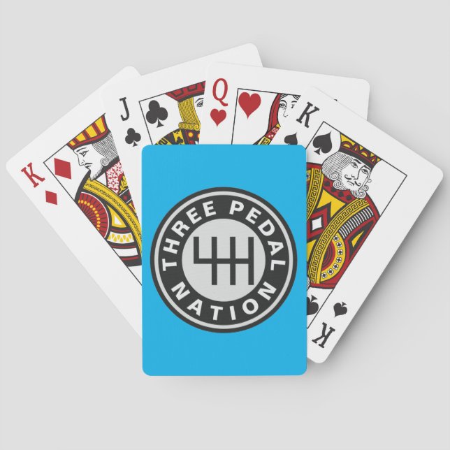 THREE PEDAL NATION PLAYING CARDS (Back)
