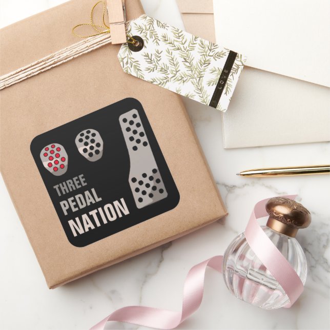 THREE PEDAL NATION Sticker (Gifting)