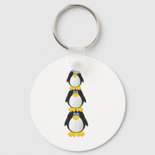 Three Penguins Key Ring