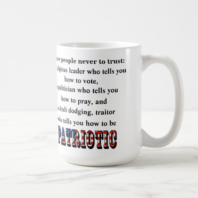 Three people never to trust: coffee mug (Right)