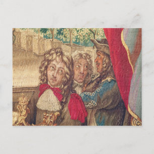 Three persons, from the Month of January Postcard