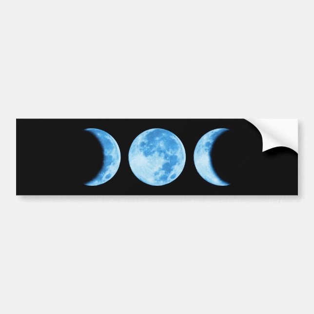 Three Phase Moon Bumper Sticker (Front)