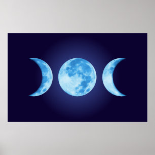 Three Phase Moon Poster