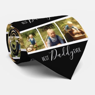 Three Photo Best Daddy Ever Tie