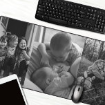 Three Photo Black and White  Desk Mat<br><div class="desc">Whether you're searching for a thoughtful gift for the grandparents or looking to personalise your own desk, this classy black and white photo collage desk mat is a perfect choice for yourself or your loved ones. Celebrate your family's bond by uploading your favourite three photos to this classic, minimal template....</div>