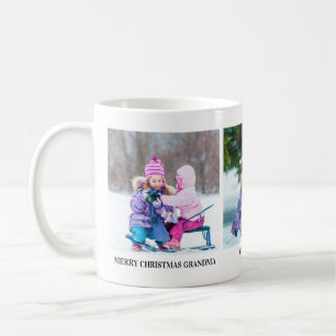 Three Photo Christmas Gift Mug for Grandmothers
