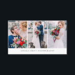 Three Photo Collage Photographer Business Card<br><div class="desc">Showcase your best photography with this modern three-photo collage business card. This customisable business card is perfect for photographers,  event planners,  stylist and bloggers.</div>