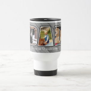 Three Photo Dad Letter Cut Out Mug