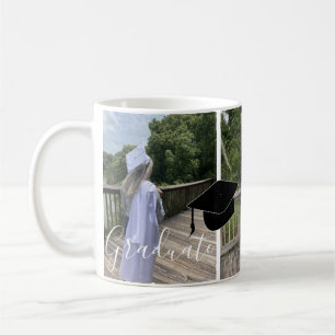 Three Photo Graduation Collage  Script Coffee Mug