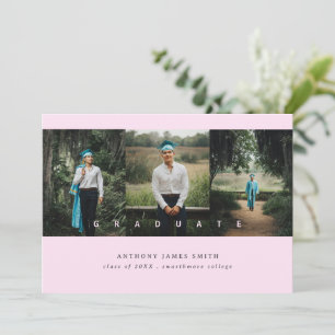 three photo minimalistic elegant announcement