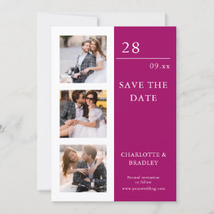 Three Photo Modern Save The Date