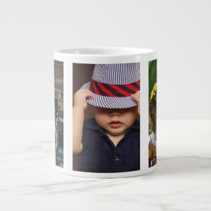 Three Photo Personalised Custom Large Coffee Mug