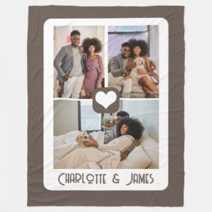 Three Photo Template Personalised By You Fleece Blanket