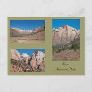 Three Photos of Zion National Park Postcard
