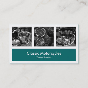 Three Photos Plus One - Moss Green Business Card