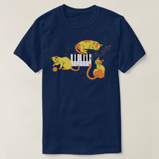 Three piano cats  T-Shirt (Design Front)