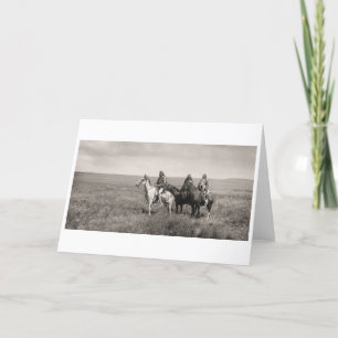 Three Piegan Blackfeet Chiefs - vintage Card