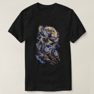 Three Pigeon Vintage Graphic, Retro Pigeon T-Shirt