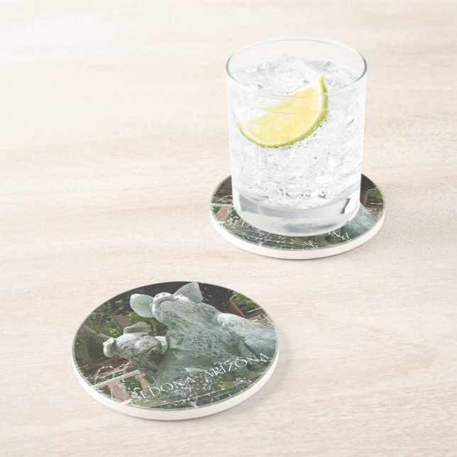 Three Piggy Fountain Coaster (Side)