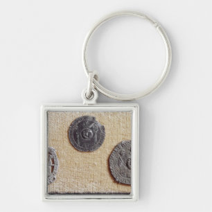 Three pilgrimage plaques of St. Jean d'Amiens Key Ring