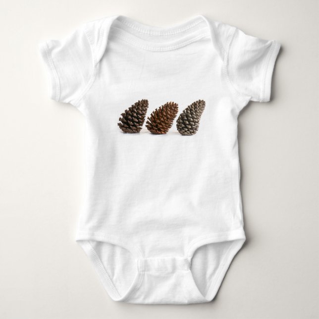 Three pinecones baby bodysuit (Front)