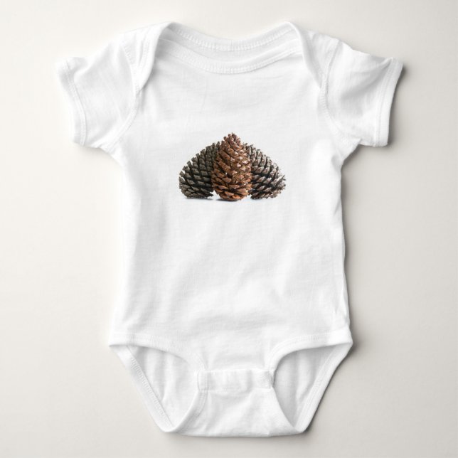 Three pinecones baby bodysuit (Front)