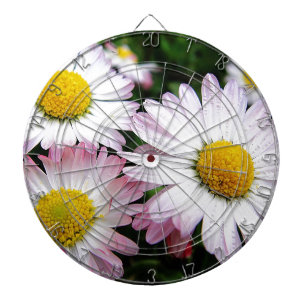 Three pink daisies dartboard
