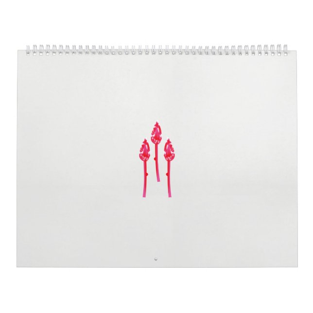 Three pink flowers with a black background calendar (Cover)