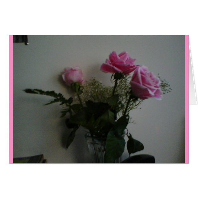 Three Pink Roses (Front Horizontal)