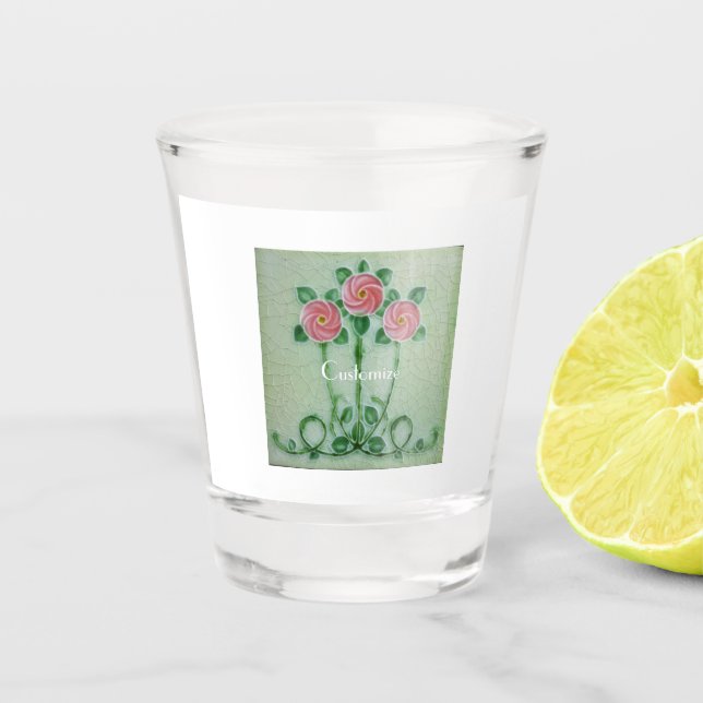 Three Pink Roses Thunder_Cove  Shot Glass (Front)