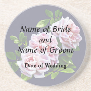 Three Pink Roses With Leaves Coaster