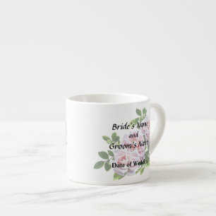 Three Pink Roses With Leaves Espresso Cup