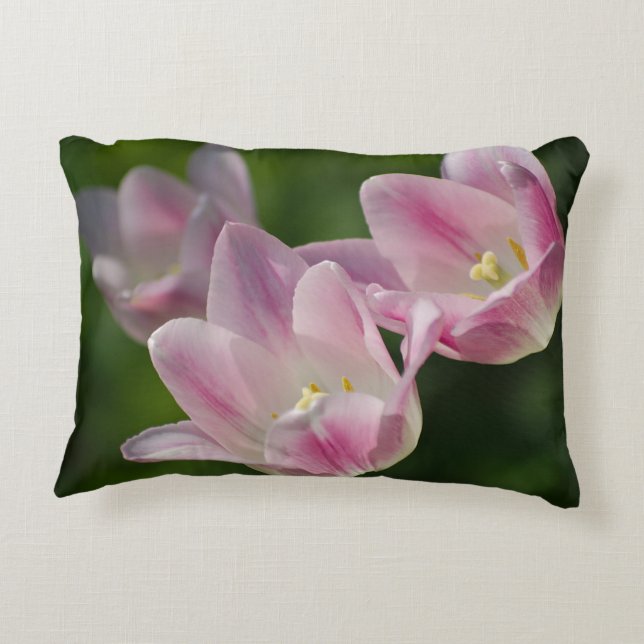 Three pink tulips pillow (Back)