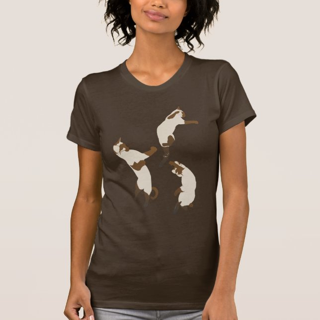 Three Playful Siamese T Shirts (Front)