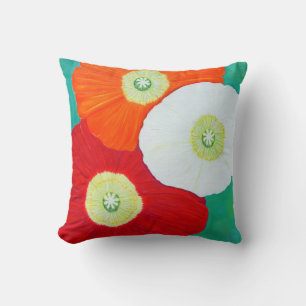 Three Poppies Painting Cushion