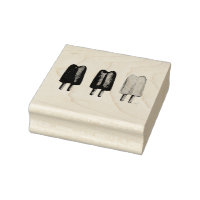Three Popsicles Twin Pop Popsicle Ice Lolly Stamp