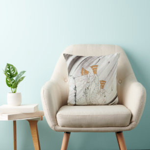 Three Princesses in Blue Mountain by Kay Nielsen Cushion