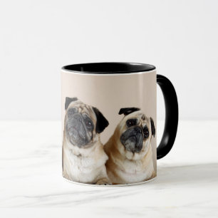 Three Pugs In A Row Mug