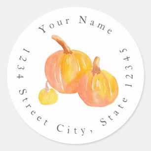 Three Pumpkins Classic Round Sticker