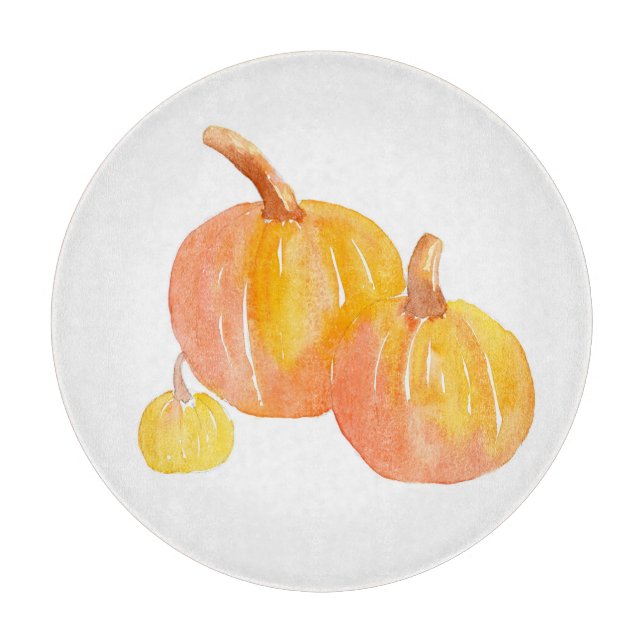 Three Pumpkins Cutting Board (Front)