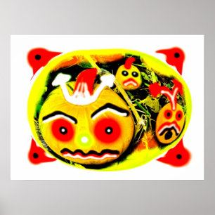Three pumpkins poster