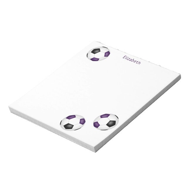 three purple black soccer balls  notepad (Rotated)