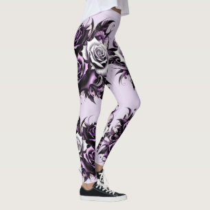 Three Purple Roses Leggings