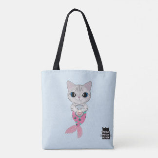 Three Purrmaids with a Siamese mix cat Tote Bag