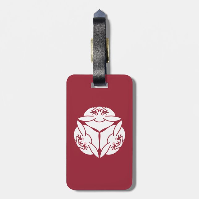 Three rabbits luggage tag (Back Vertical)