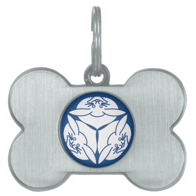 Three rabbits pet tag (Front)