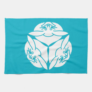 Three rabbits tea towel